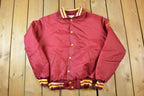 Vintage 1990s Wheels Of Time 71 Nova Massachusetts Embroidered Snap Button Satin Racing Jacket Made In USA