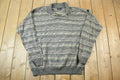 Vintage 1990s TSR Knit Abstract Pattern Collared Crewneck Sweater