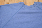 Vintage 1980s Tultex Sun Faded Blue Blank Raglan Crewneck Sweatshirt