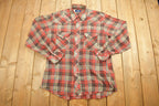 Vintage 1990s Wrangler Plaid Button Up Shirt