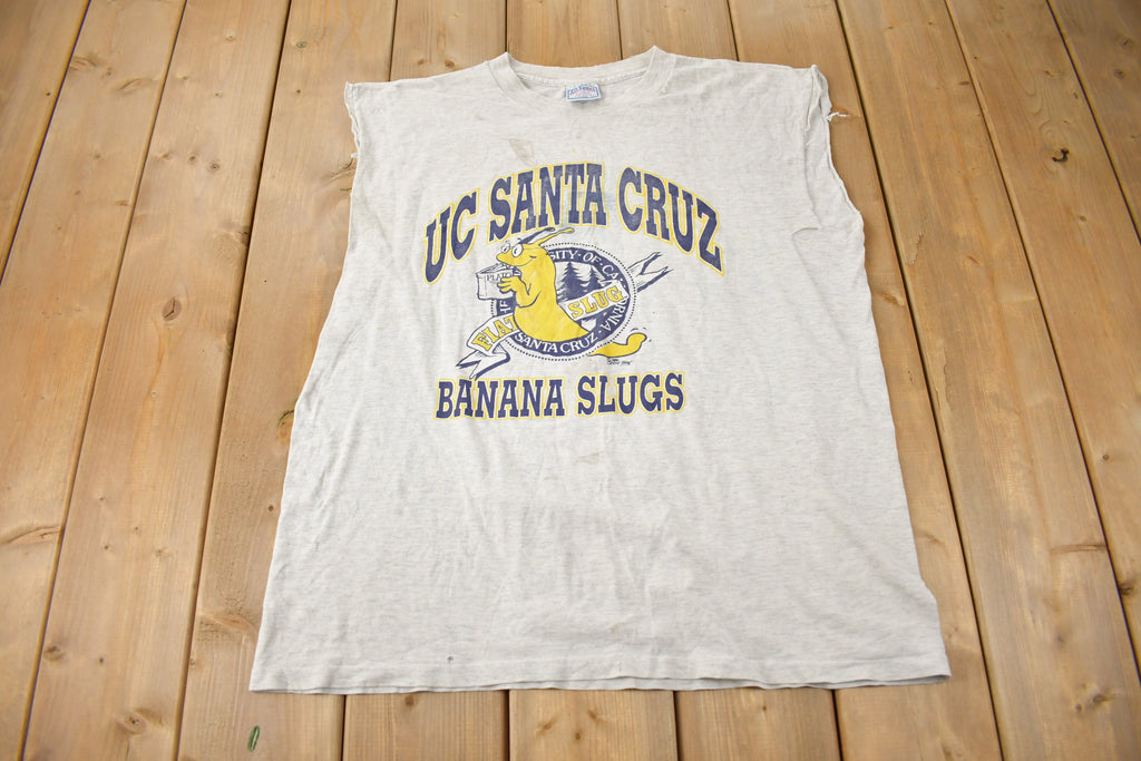 Vintage 1996 UC Santa Cruz Banana Slugs Collegiate Graphic T-Shirt Made In USA