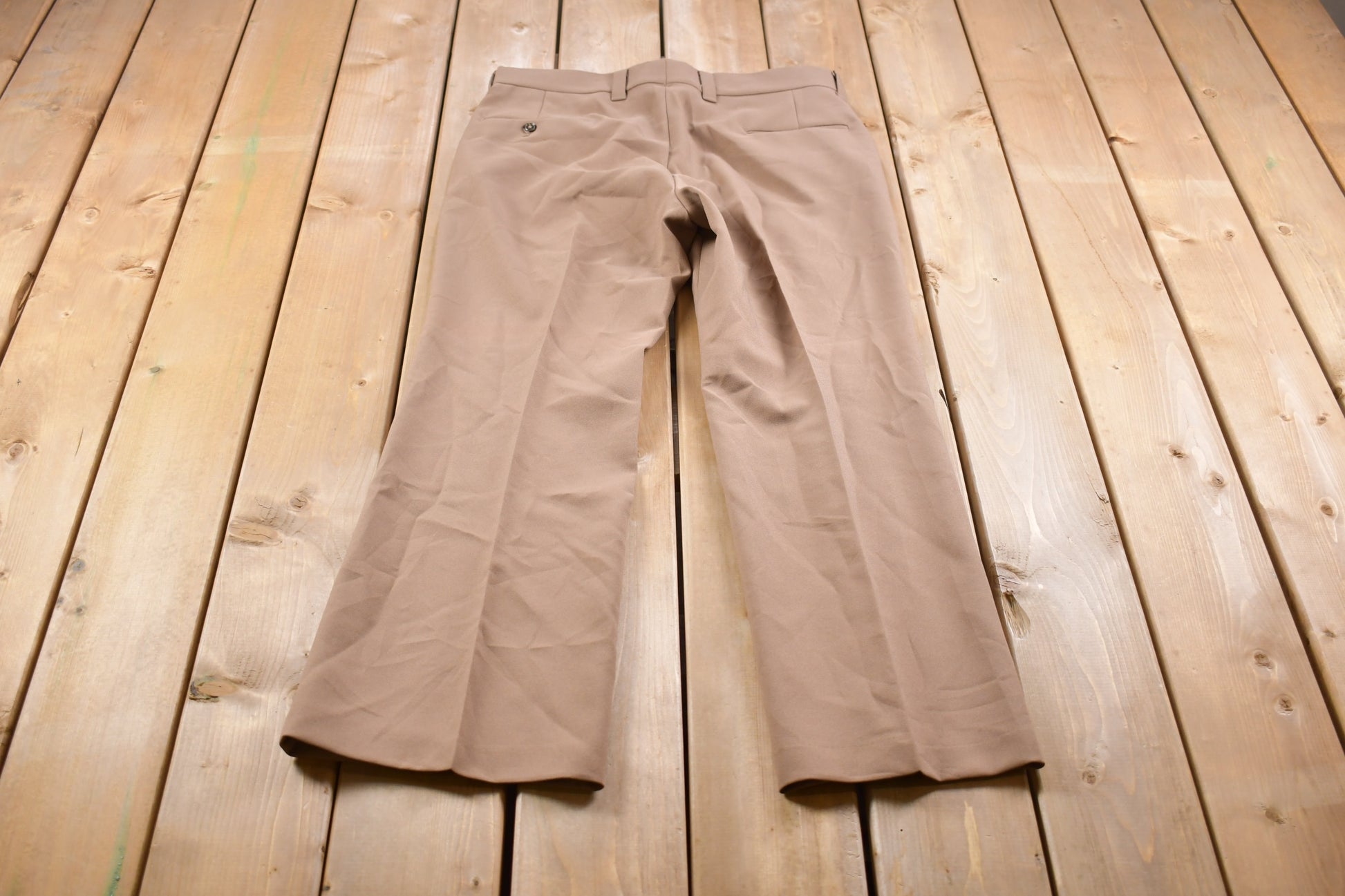 Vintage 1970s Brown Levis Panatela Trousers Pants Size 36 x 30.5