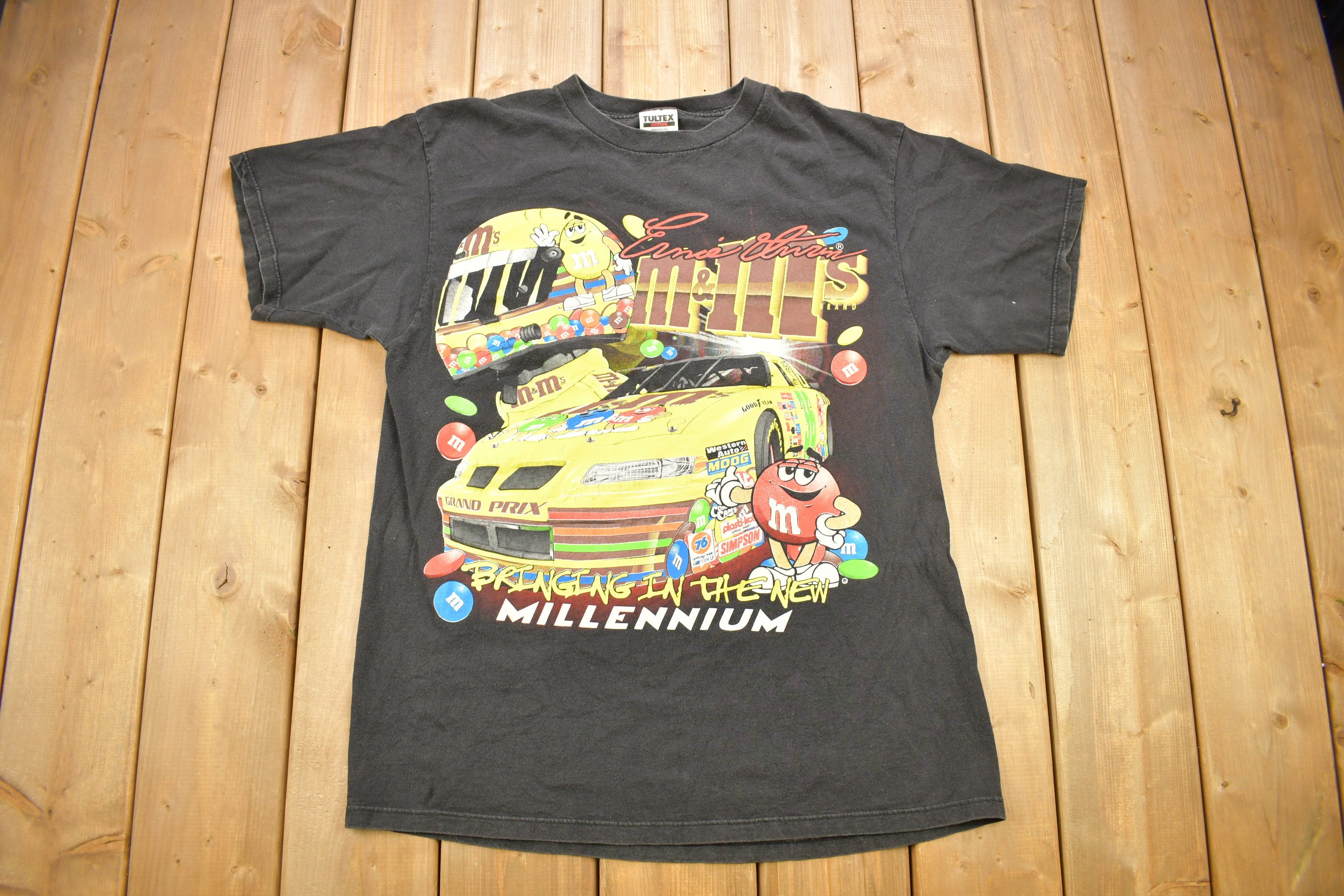 Vintage 1998 Ernie Irvan NASCAR M&M's Racing T-Shirt