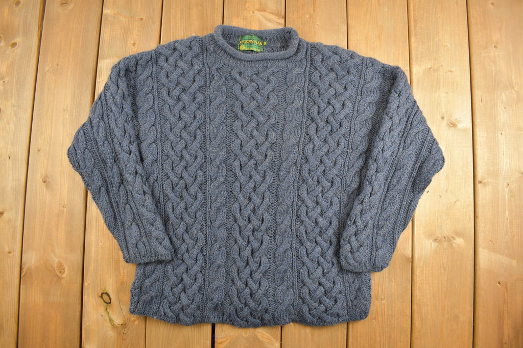 Vintage 1980s Mckennas Cable Knit Sweater  80s Crewneck  Abstract Patterns  Streetwear  Cozy  Winter Fashion  Vintage Knit