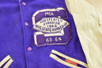 Vintage 1960s King-O Shea Wisconsin Purple Leather Wool Collegiate Varsity Jacket Men's S
