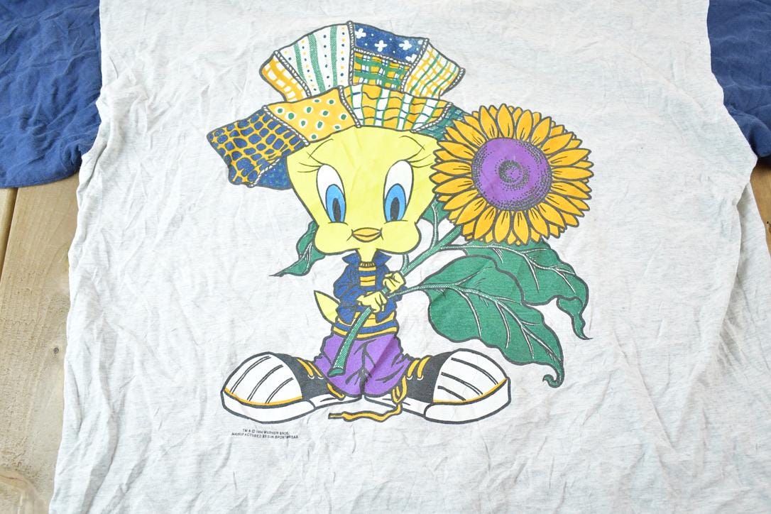 Vintage 1994 Tweety Bird The Farmer Sun Sportswear Souvenir Jersey Women's XXL