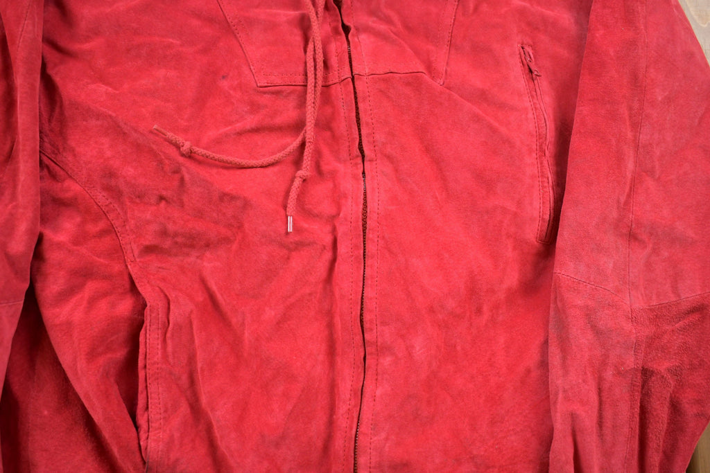 Vintage 1980s Adventure Bound Suede Leather Full Zip Jacket