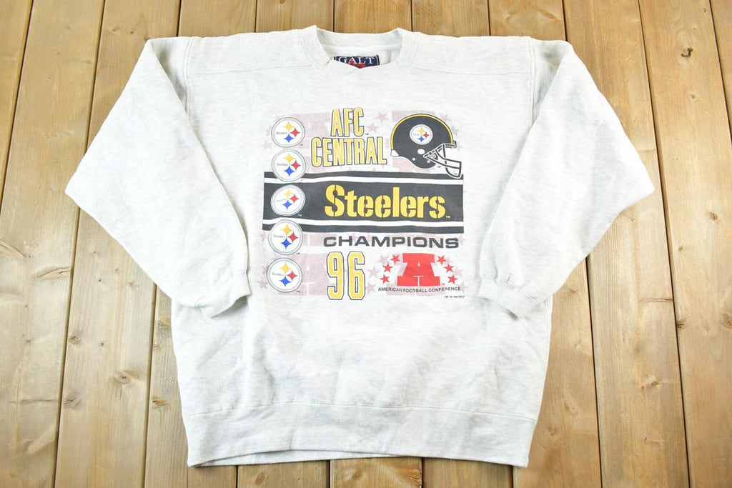 Vintage 1995 Pittsburgh Steelers NFL AFC Crewneck Sweatshirt Mens L