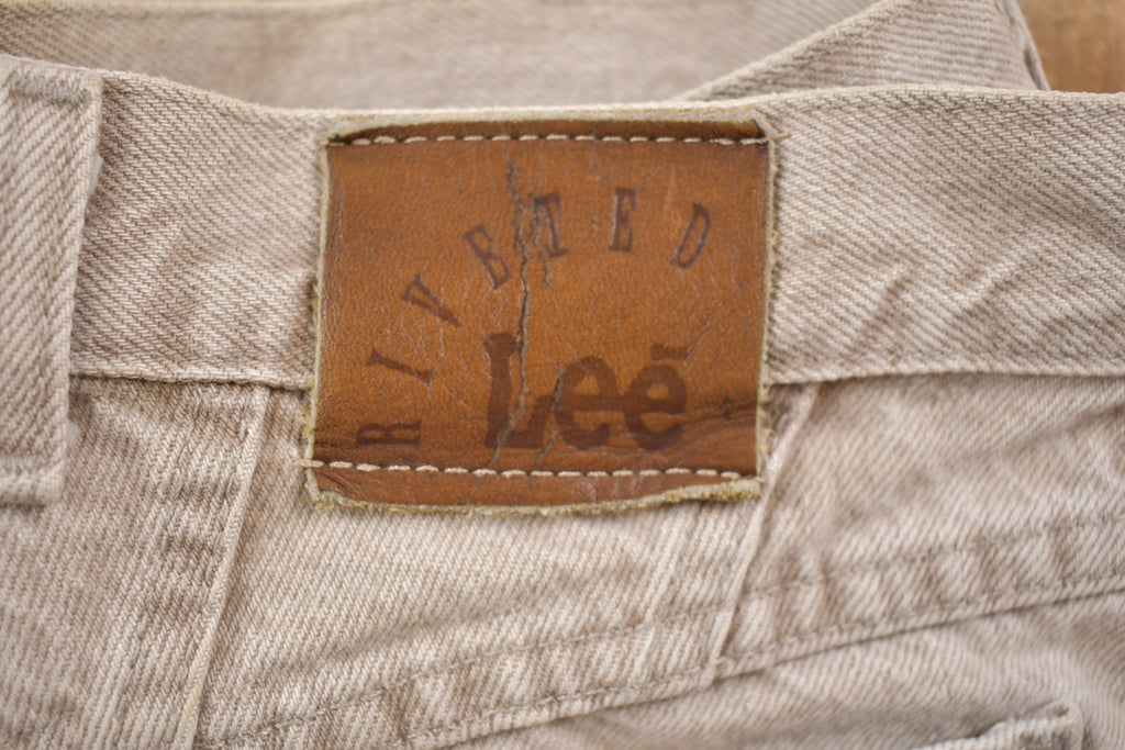 Vintage 1980's Lee Riveted Beige Jeans