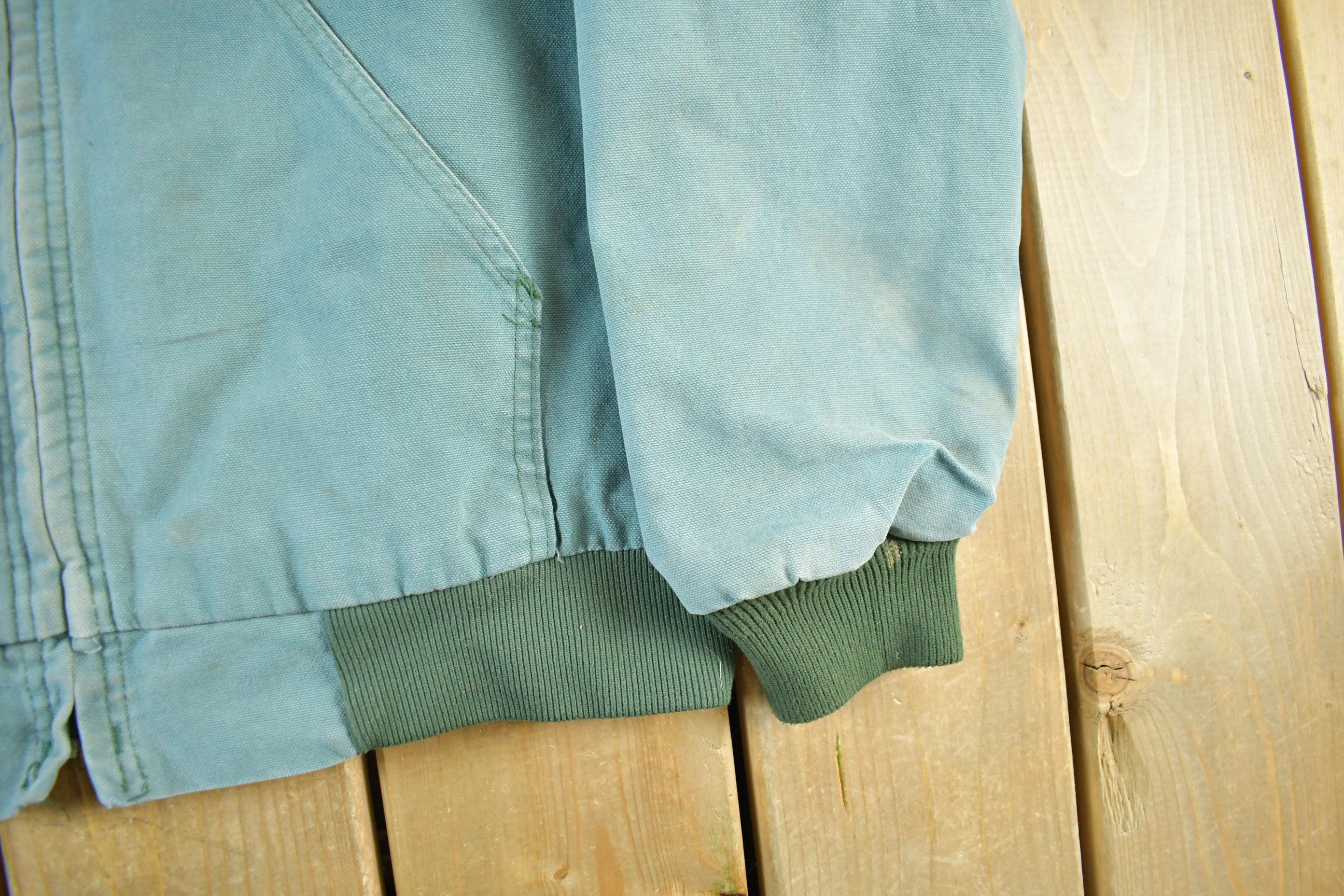 Vintage 1990s Key Sun Faded Hooded Work Jacket Men's XL