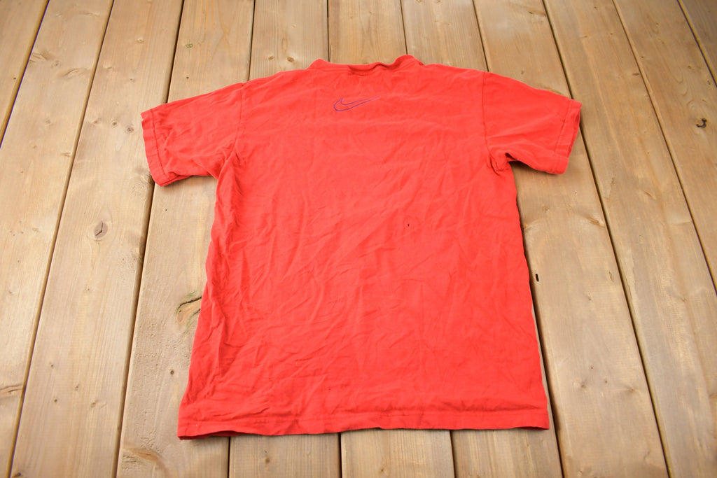 Vintage 1990s Nike Big Logo Graphic T Shirt Made In USA