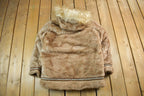 Vintage 1970s Hansa-Branta By Stearns Goose Down Sherpa Eskimo Jacket Women's Large