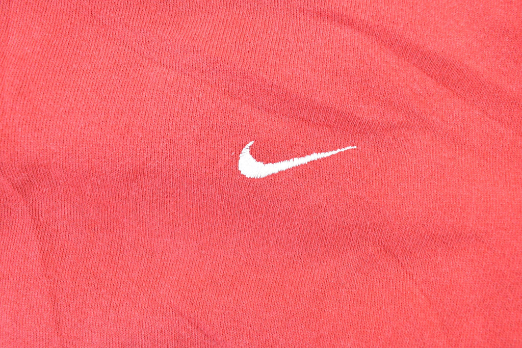 Vintage 1990s Red Nike Embroidered Mini Swoosh Crewneck Sweatshirt