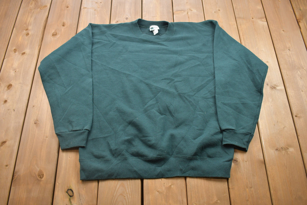 Vintage 1990s Pro Spirit Blank Green Crewneck Sweatshirt