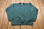 Vintage 1990s Pro Spirit Blank Green Crewneck Sweatshirt