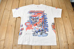 Vintage 1992 Montreal Canadiens NHL All Over Print Graphic T-Shirt