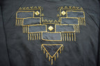 Vintage 1990s Random Abstract Design Embroidered Crewneck Sweatshirt Made In USA
