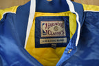 Vintage 2000s Hardwood Classics Indiana Pacers NBA Basketball Embroidered Snap Button Satin Bomber Jacket Mens 3XL