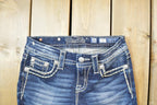 Vintage Y2K Miss Me Bedazzled Low Rise Jeans Size 26x31