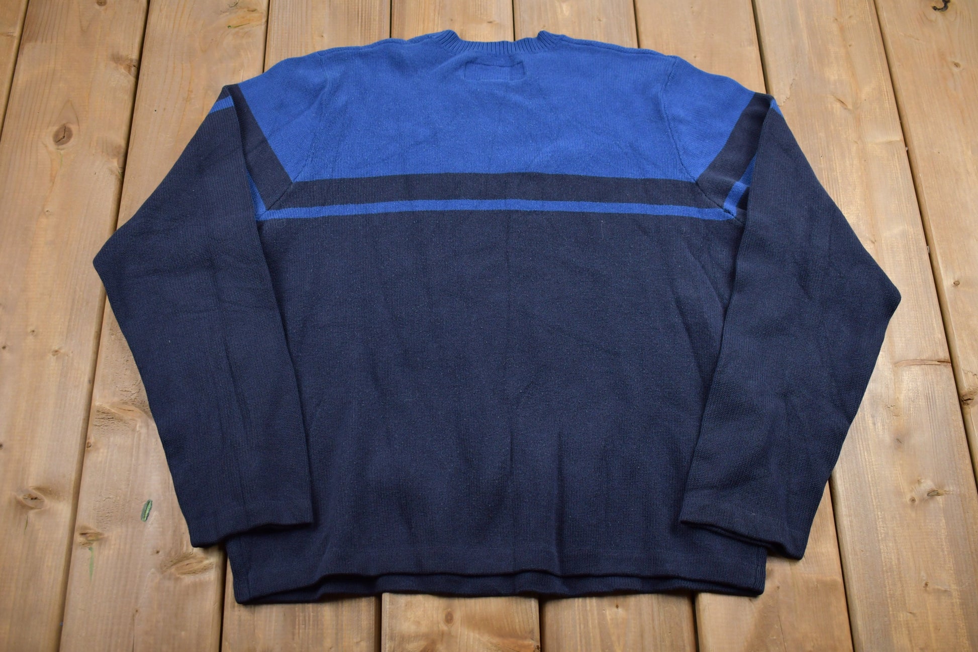 Vintage 1990s Abercrombie And Fitch Knitted Crewneck Sweater / Vintage 90s Crewneck / Color Block / Colorful / Sweatshirt / Abstract Pattern