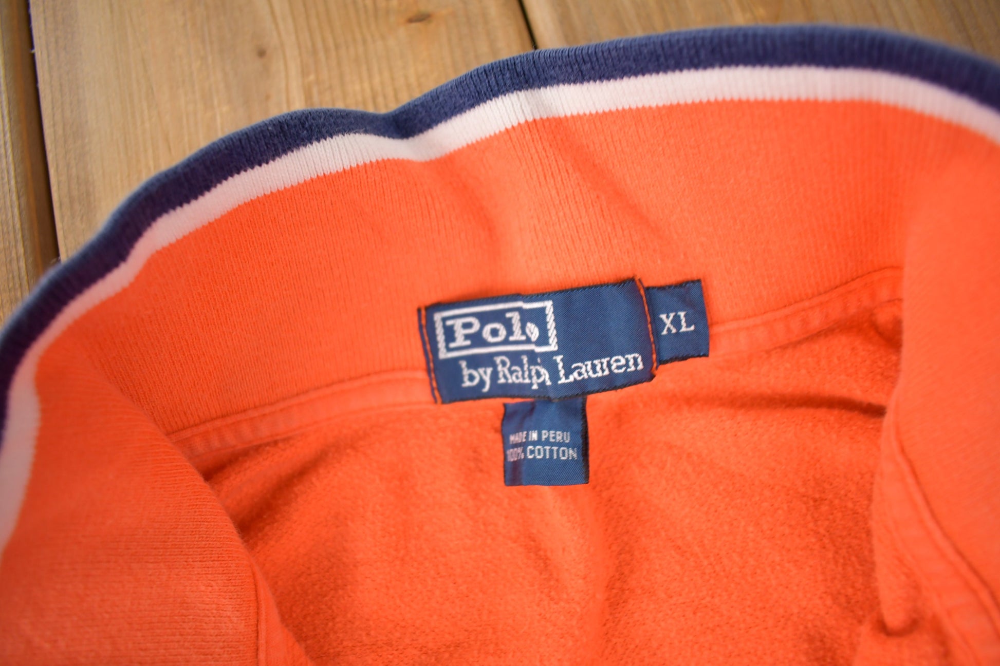 Vintage 1990s Polo Ralph Lauren Quarter Zip Sweatshirt Size XL