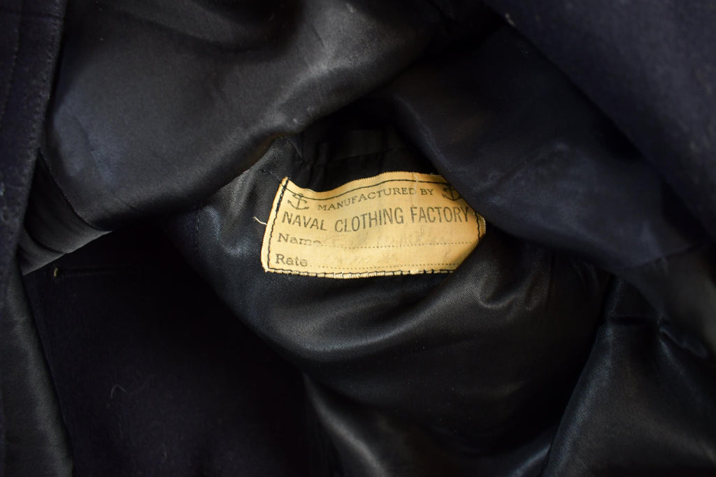 Vintage 1940s WW2-Cold War Era Naval Wool Coat Men's Small /