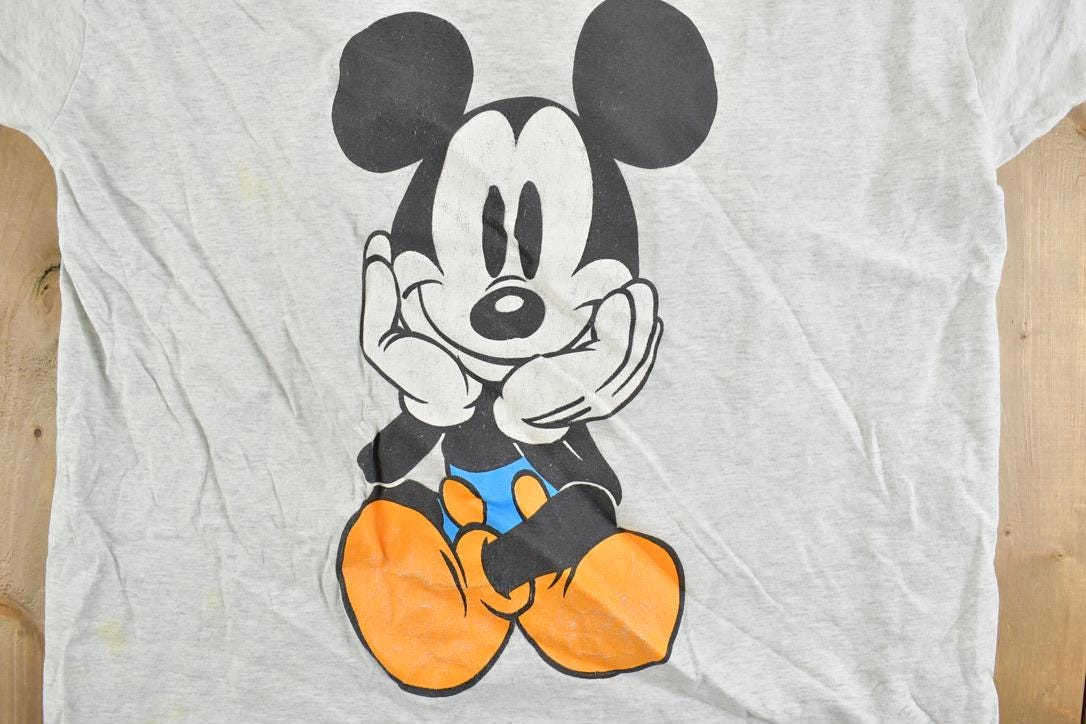 Vintage 1990s Mickey Mouse Disney Cartoon Promo T-Shirt