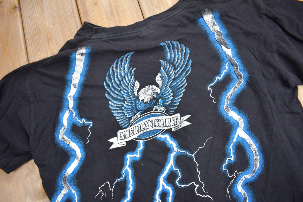Vintage 1990s American Spirit Graffiti Nights Classic Cars & Lightning Graphic T Shirt