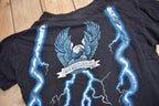 Vintage 1990s American Spirit Graffiti Nights Classic Cars & Lightning Graphic T Shirt