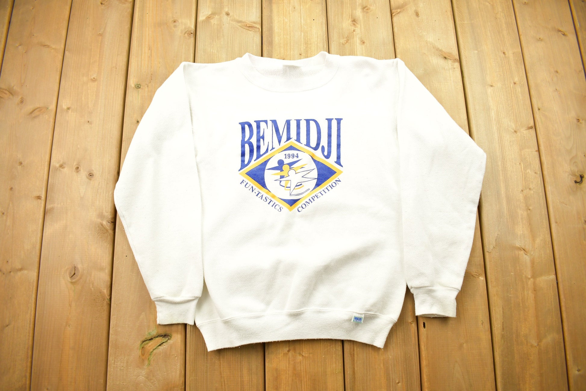 Vintage 1990s Bemidji 90s Crewneck / Vintage Crewneck / Bemidji Funtastics Competition / 90s Sweatshirt / Big Graphic Print / Athleticwear