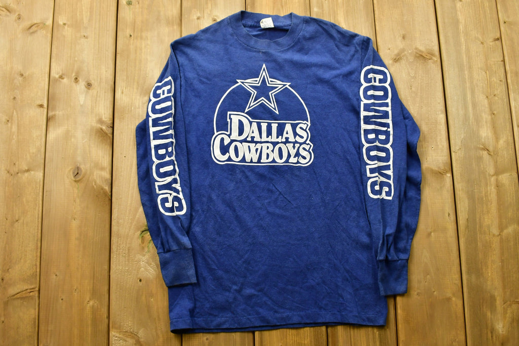 Vintage 1980s Dallas Cowboys Logo 7 NFL Long Sleeve T-Shirt