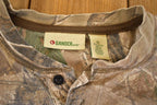 Vintage 1990s Gander Realtree Camo Quarter Button Crew Neck Shirt Mens XL