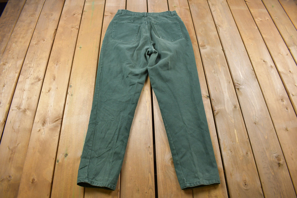 Vintage 1990's NY Line Green Denim Pants 30 x 30