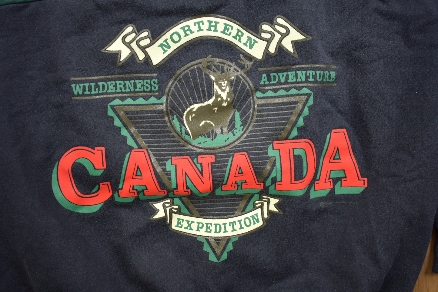 Vintage 1980s Canada Expedition Quarter Zip Sweatshirt / 80s Sweatshirt / Souvenir Sweater / Streetwear / Travel And Vacation / Canada