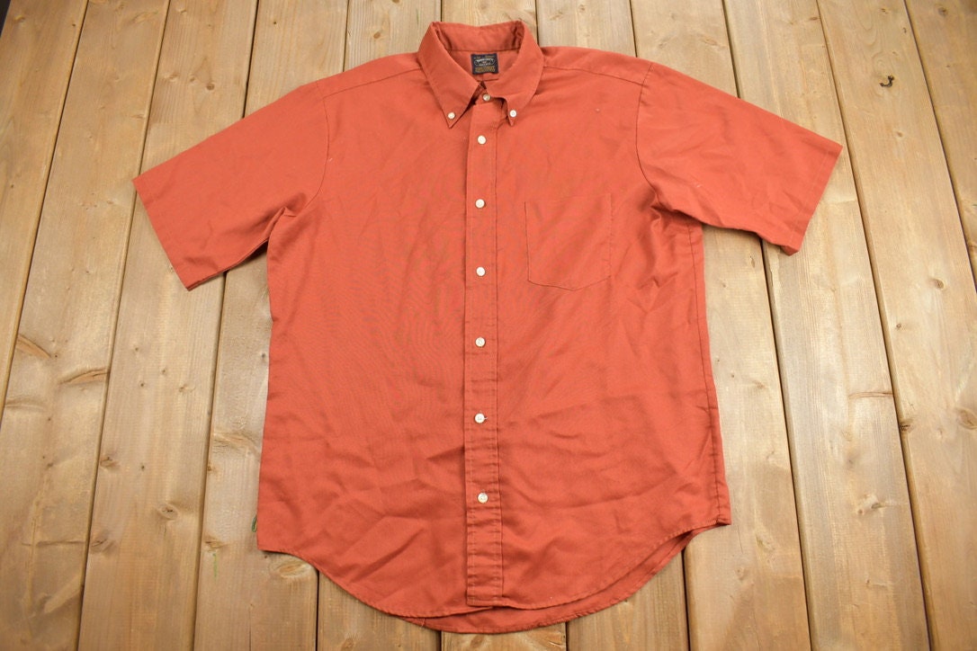 Vintage 1990s Towncraft Tapered Blank Short Sleeve Button Up Shirt