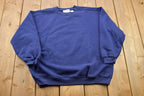 Vintage 1990s Blank Blue Crewneck Sweatshirt /