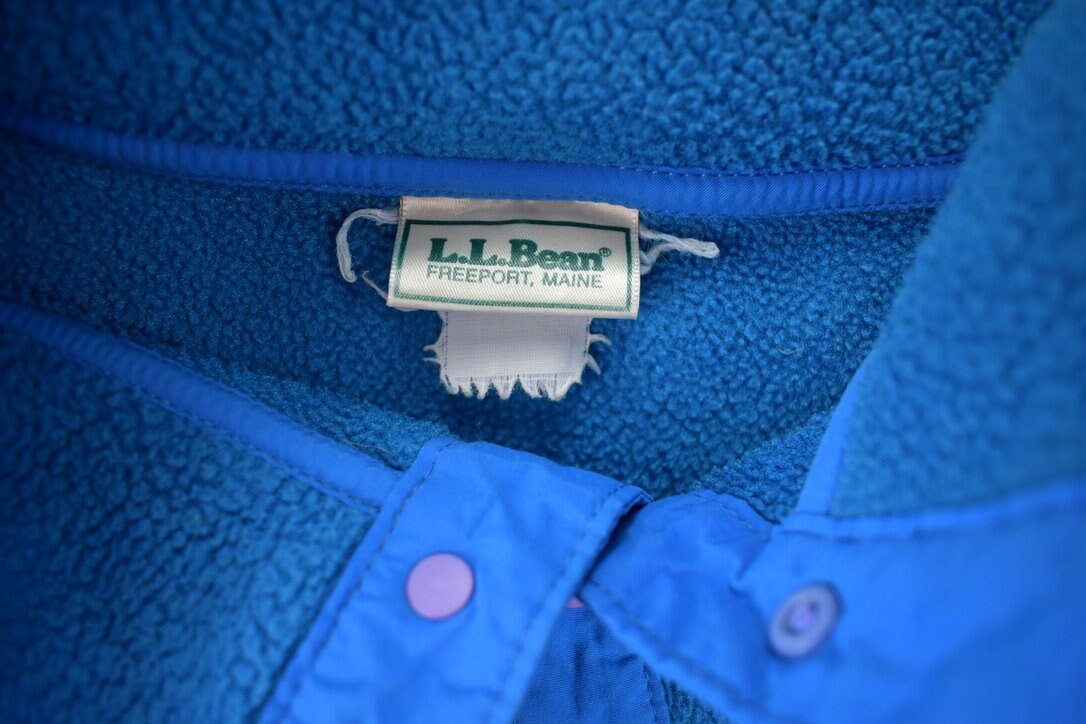 Vintage 1990s LL Bean Quarter Button Fleece Sweater