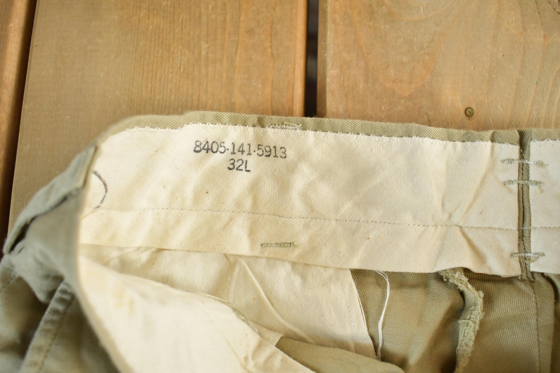 Vintage 1950s 1960s Military Army Khaki Pants Size 30 x 32