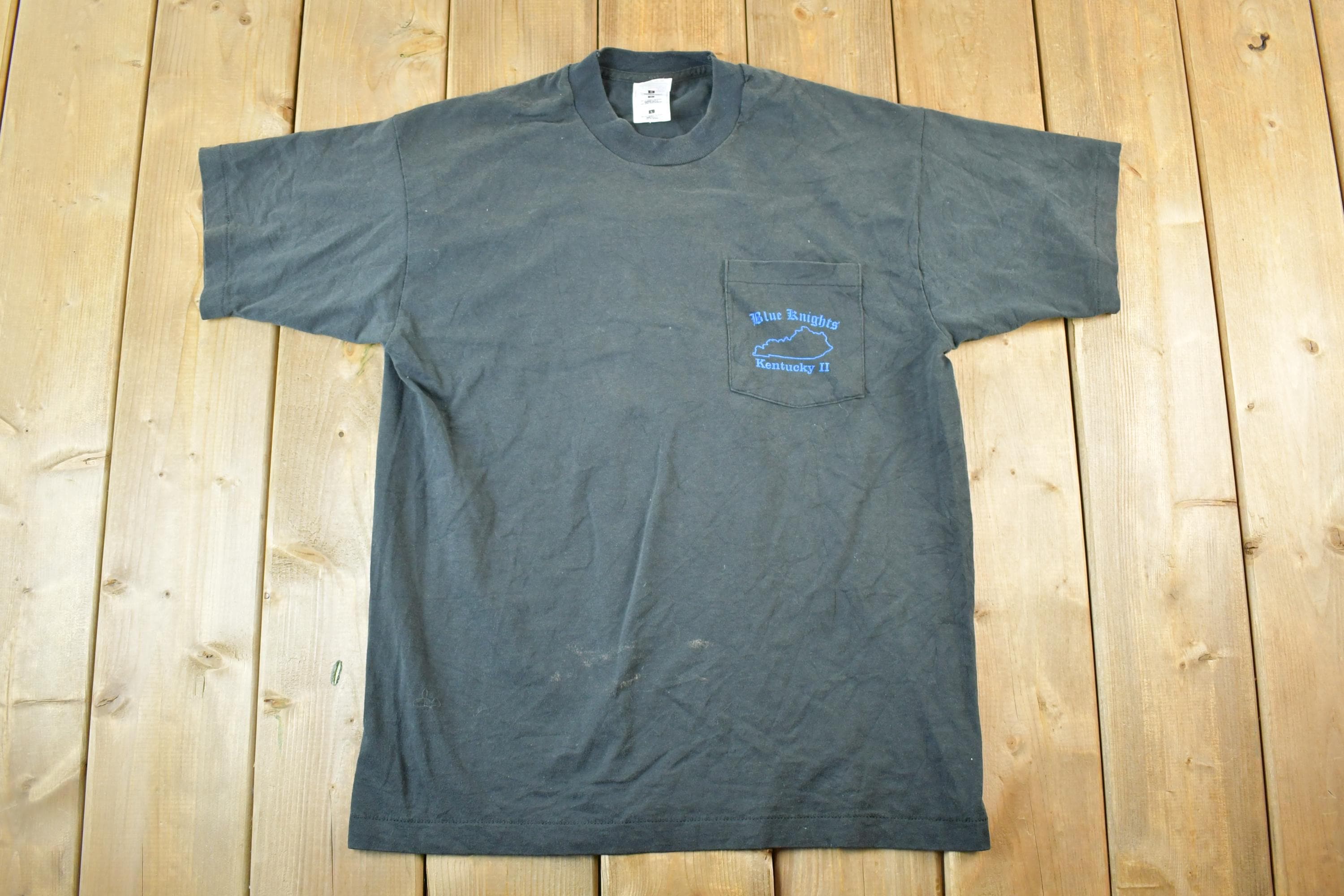 Vintage 1990s Blue Knights Memorial Day Remembrance Souvenir T-Shirt Mens L