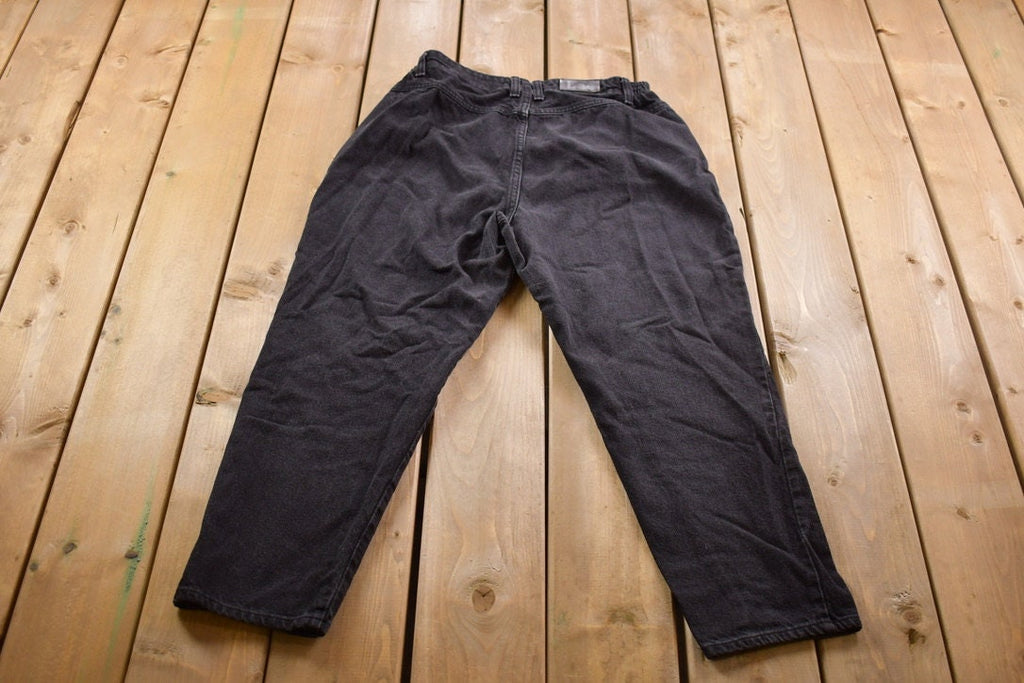 Vintage 1990s Lee Black Denim Straight Leg Jeans Size 30 x 26.5
