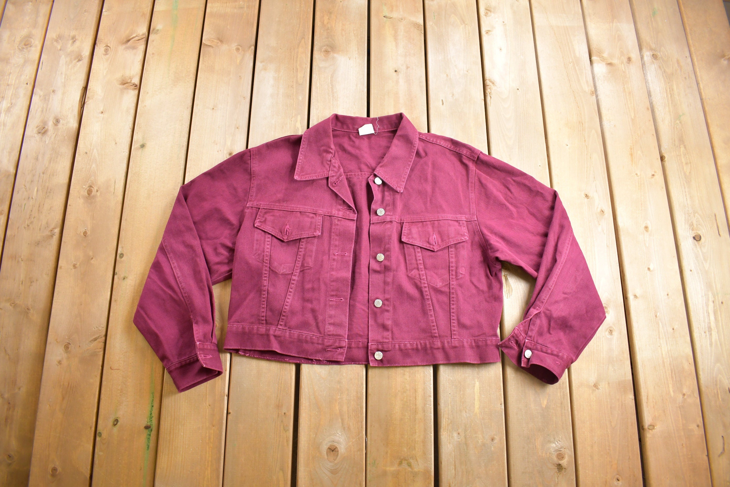Vintage 1990s Purple Denim Jean Jacket