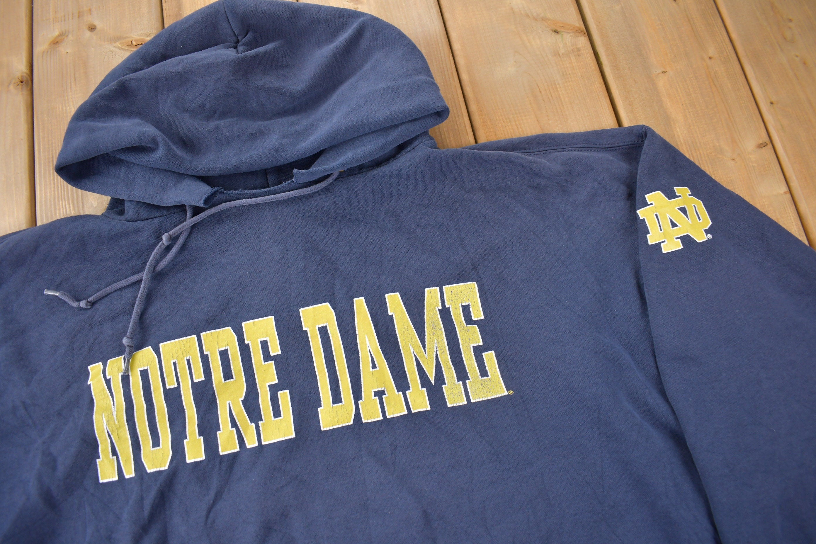Vintage 1990s University Of Notre Dame Collegiate Jansport Hoodie Size XXL