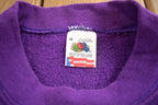 Vintage 1990s Fruit of The Loom Blank Purple Crewneck Sweatshirt Made In USA