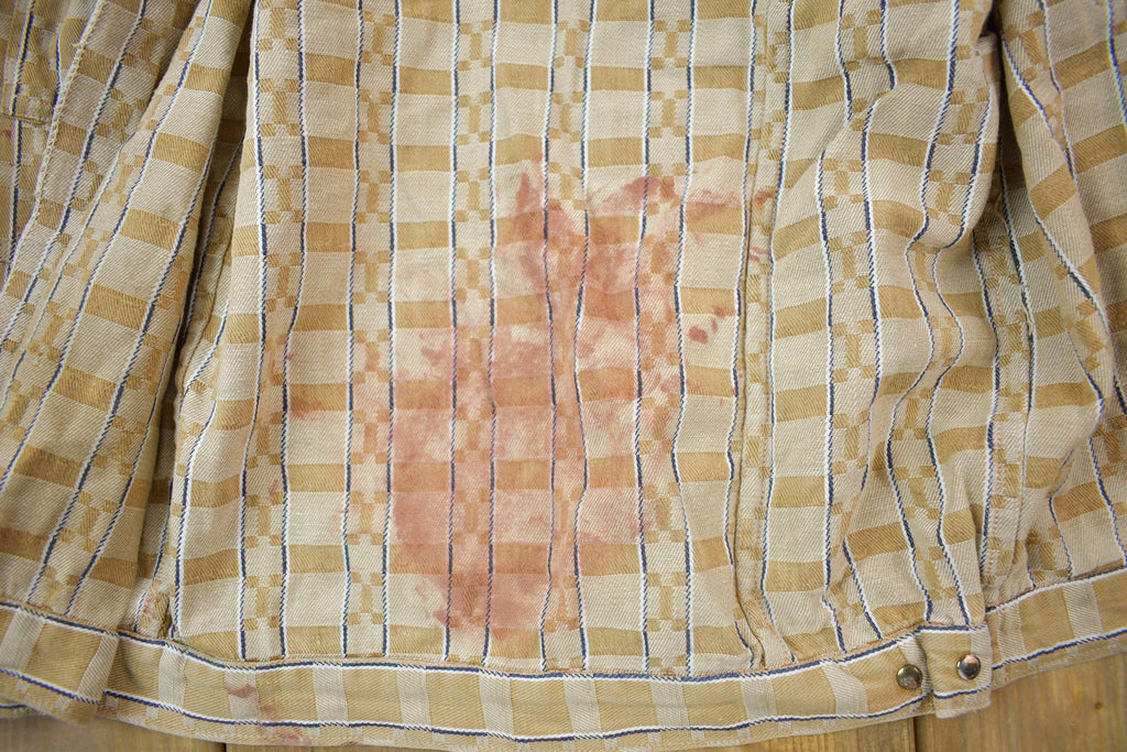Vintage 1970s Rhinoceros Plaid Button Down Light Jacket