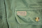 Vintage 1990s Blank Green Heavy Button Up Shirt