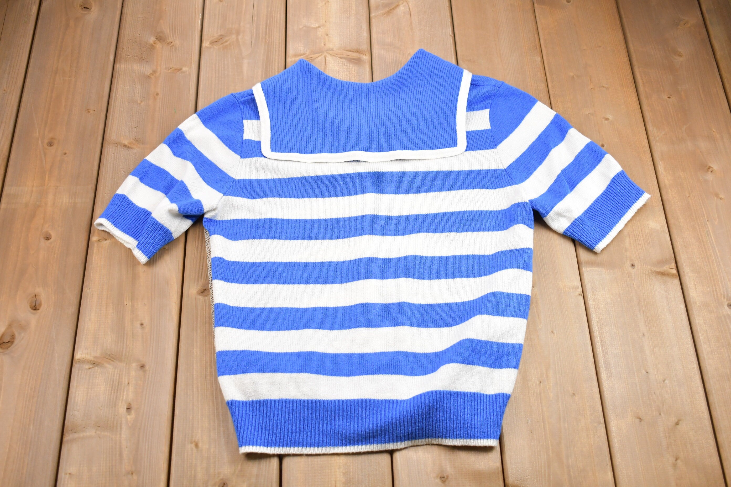Vintage 1990s Vivanti Made In USA Knitted Short Sleeve Sweater