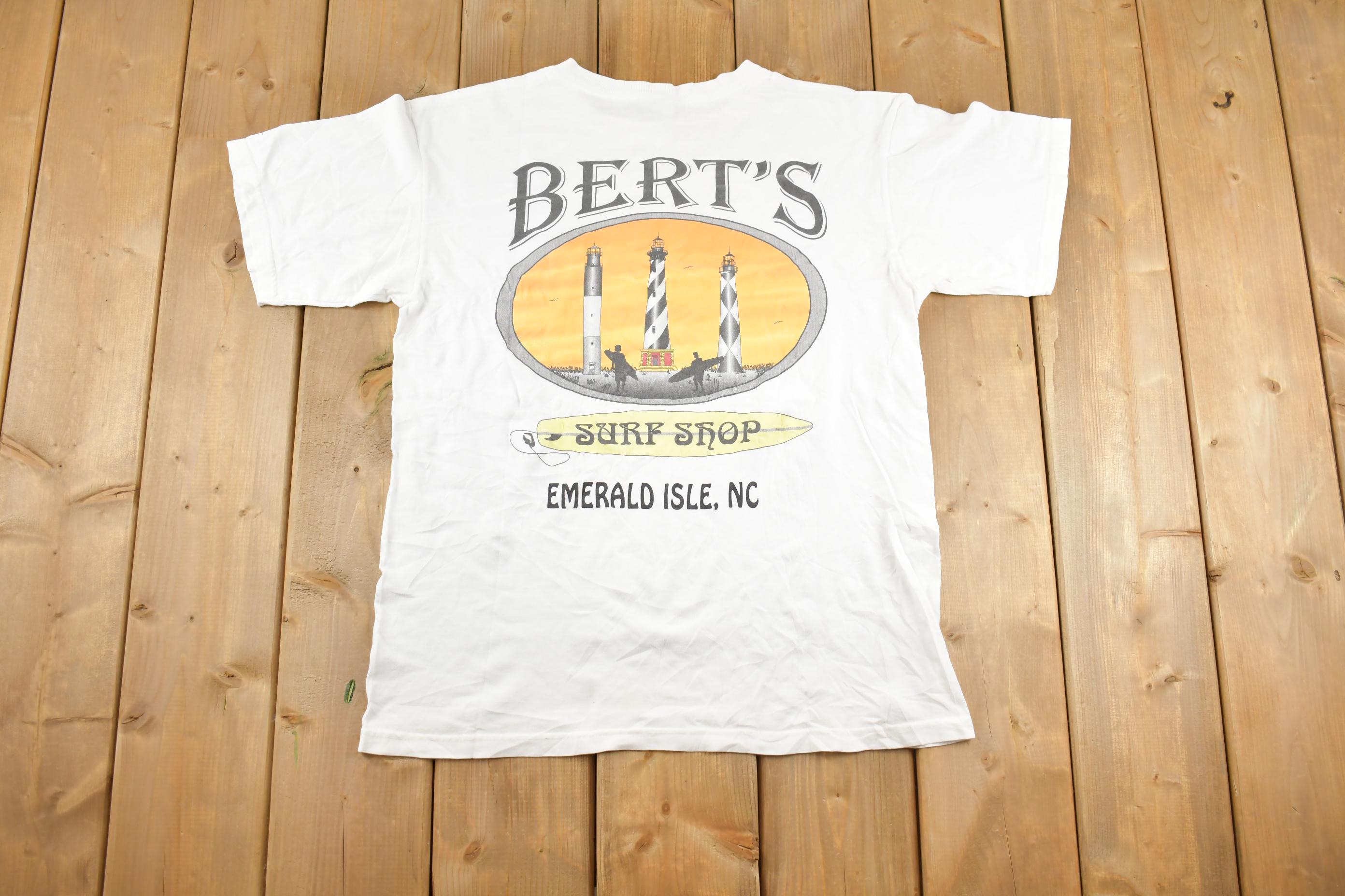 Vintage 1990s Bert's Surf Shop Graphic T-Shirt