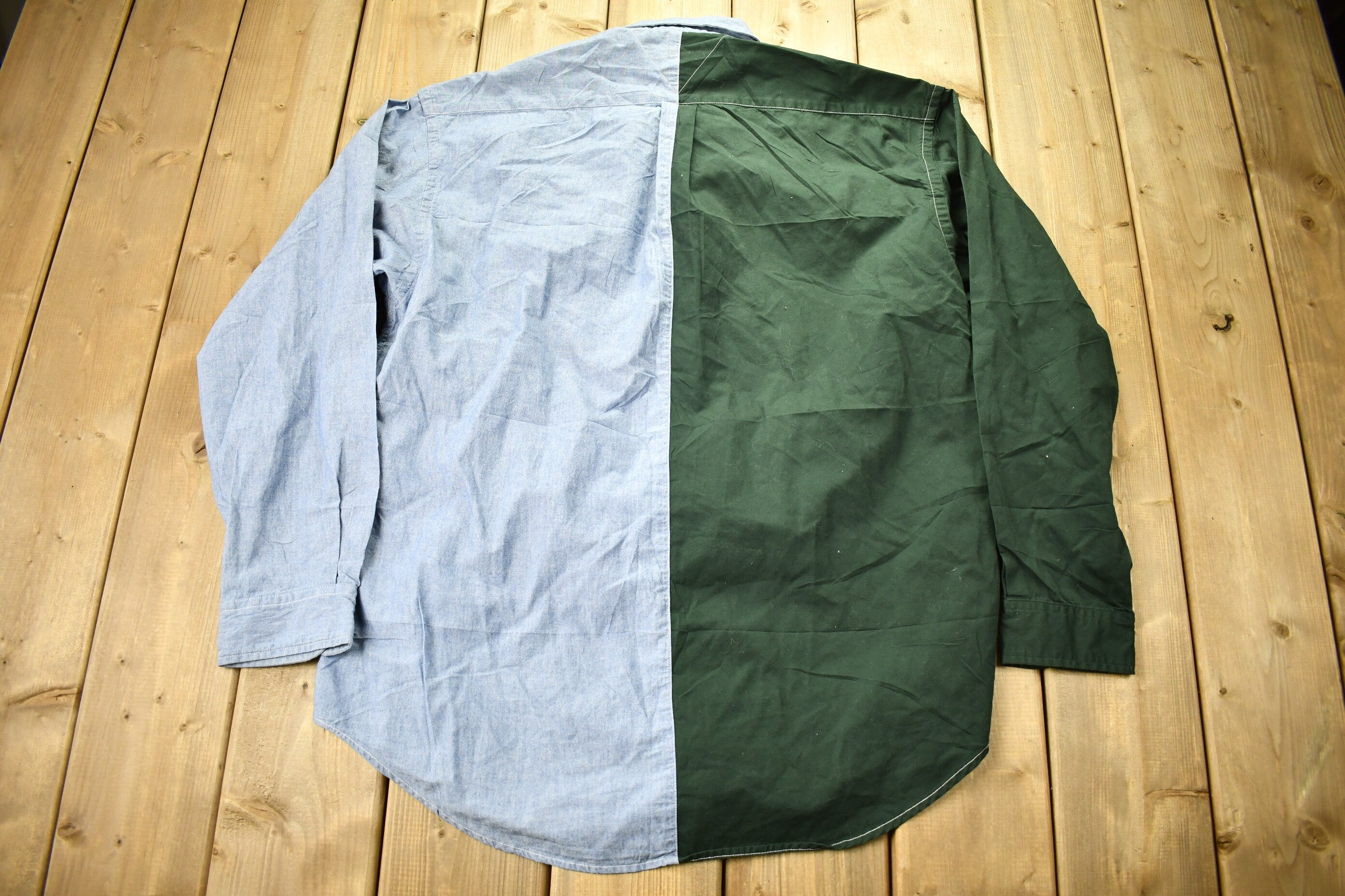 Vintage 1990s Tommy Hilfiger Striped Color Block Button Up Shirt