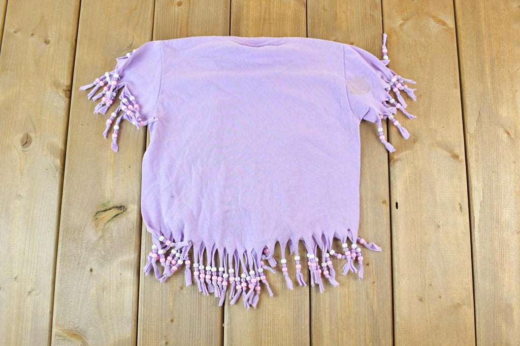 Vintage 1990s Sunbelt Tassel Beaded Single Stitch Youth T-Shirt