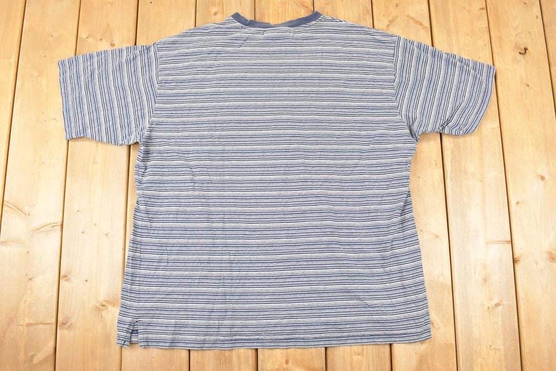 Vintage 1990s Aeropostale Skateboarding Striped Grunge T-Shirt Men's L